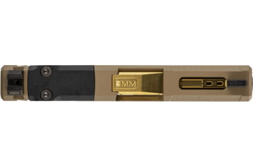 Image of Zaffiri Precision ZPS3 Ported Glock 43X Complete Pistol Slide, PVD, Flat Dark Earth/Gold, G43-ZPS3-RMSc-FDE-TP-GLD