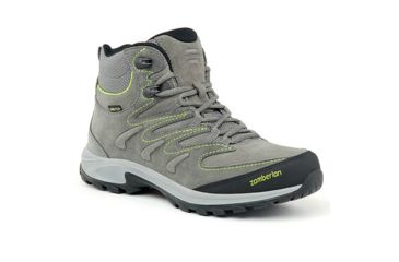 Image of Zamberlan 255 Cairn Mid GTX Hiking Boot - Women's-Dark Grey/Lime-Medium-6.5 US