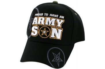 Image of Zan Headgear 3-D Embroidered Black Cap Army Son CPA101