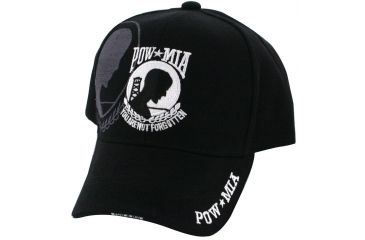 Image of Zan Headgear 3-D Embroidered Black Cap POW/MIA CPA115