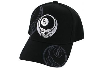 Image of Zan Headgear 3-D Embroidered Cap Skull w/8 Ball CPA131