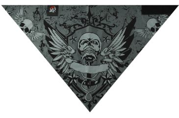 Image of Zan Headgear 3-in-1 Headband System Velcro Bandana, Pirate Crest BV013