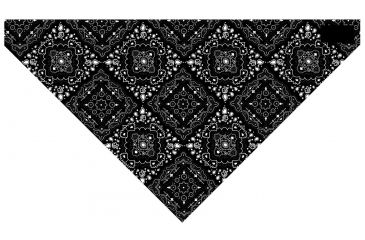 Image of Zan Headgear 3-in-1 Headband System Velcro Bandanna Black Paisley BV001