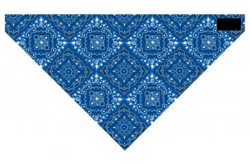 Image of Zan Headgear 3-in-1 Headband System Velcro Bandanna Navy Paisley BV002