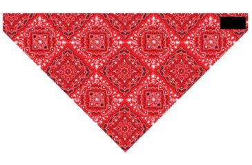 Image of Zan Headgear 3-in-1 Headband System Velcro Bandanna Red Paisley BV003