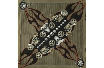 Image of Zan Headgear Bandanna, V-Twin Crossbones B143