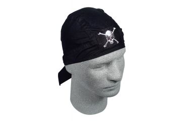 Image of Zan Headgear Flydanna Embroidered Skull &amp; Crossbones Z182
