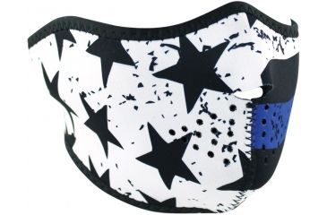 Image of Zan Headgear Half Mask, Neoprene, Thin Blue Line Half Mask, WNFM171H