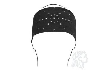 Image of Zan Headgear Headband, Cotton, Highway Honey, Black, Rhinestones HHBV001