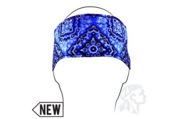 Image of Zan Headgear Headband, Cotton, Navy Paisley HBV111