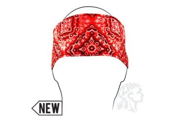 Image of Zan Headgear Headband, Cotton, Red Paisley HBV106