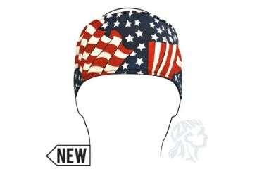Image of Zan Headgear Headband, Cotton, Wavy American Flag HBV265