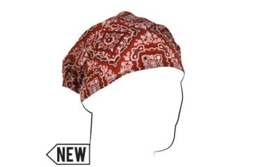 Image of Zan Headgear Headwrap, Cotton, Red Paisley HBW106