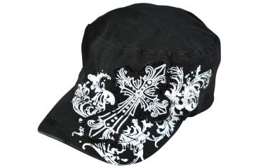 Image of Zan Headgear Highway Honey Black Gothic Cross Cap CPHH05