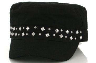 Image of Zan Headgear Highway Honey Series Black Studded Cap CPHH01