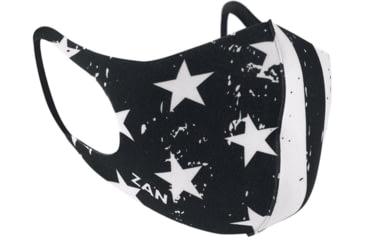 Image of Zan Headgear Lightweight Face Mask, One Size, 2 Pack, Black and White Flag, FMLW091