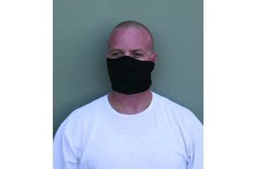 Image of Zan Headgear Microfleece Half Face Mask Black WFMF114H