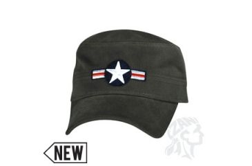 Image of Zan Headgear Military Cap, Aircraft Insignia, Olive Green CPA145