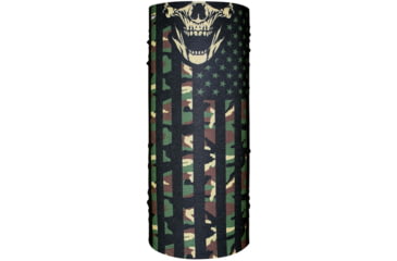 Image of Zan Headgear Polyester Motley Tube, Woodland Camo Flag, Polyester, T460