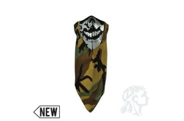 Image of Zan Headgear Neodanna Mask, Cotton-Neoprene, Camo Skull, Reflectiv WNEO137