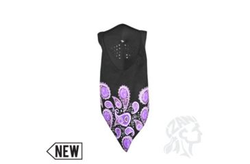 Image of Zan Headgear Neodanna Mask, Cotton-Neoprene, Purple Paisley WNEO139