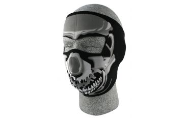 Image of Zan Headgear Neoprene Face Mask Chrome Skull WNFM023