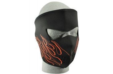 Image of Zan Headgear Neoprene Face Mask Orange Flame WNFM045