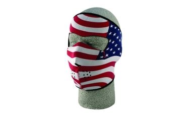 Image of Zan Headgear Neoprene Face Mask Stars &amp; Stripes USA Flag WNFM003