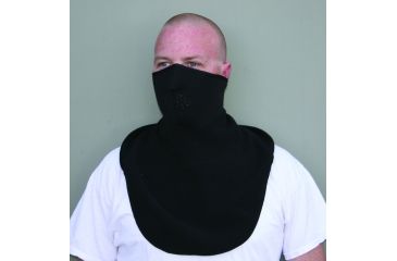 Image of Zan Headgear Neoprene Half Face Mask Fleece Neck Shield Black WNFM114HF