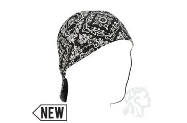 Image of Zan Headgear Welders Cap, Cotton, Black Paisley, Size 7.25 CPW101M