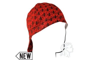 Image of Zan Headgear Welders Cap, Cotton, Skull Pattern, Size 7.5 CPW596L