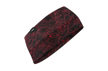 Image of Zan Headband SportFlex Series Black &amp; Red Roses