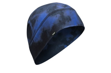 Image of Zan Helmet Liner/Beanie SportFlex Series Black &amp; Blue Tie Dye