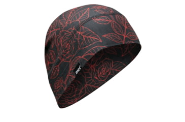 Image of Zan Helmet Liner/Beanie SportFlex Series Red &amp; Black Roses