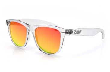 Image of Zanheadgear Minty Sunglass,Crystal Clear Frame,Smoked Crimson Mirror Lense, Clear, One Size Fits Most EZMT04