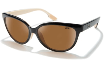 Image of Zeal Optics Ande Plant-Based Cat-Eye Fashion Polarized Sunglasses, Coffee/Copper, Medium, 11837