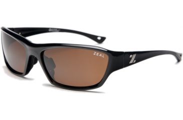 Image of Zeal Optics Boundary Sunglasses, Black Gloss Frame and Polarized Copper Lens 10031