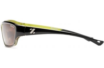 Image of Zeal Optics Boundary Sunglasses, Black + Lime Green Gloss Frame and Polarized Copper Lens 10032