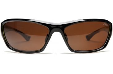 Image of Zeal Optics Boundary Sunglasses, Black + Lime Green Gloss Frame and Polarized Copper Lens 10032
