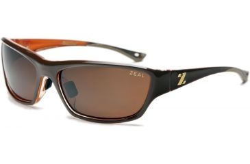 Image of Zeal Optics Boundary Sunglasses, Brown + Orange Gloss Frame and Polarized Copper Lens 10033