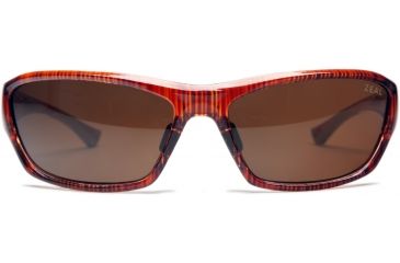 Image of Zeal Optics Boundary Sunglasses, Clear Rust Wood Grain Frame and Polarized Copper Lens 10035