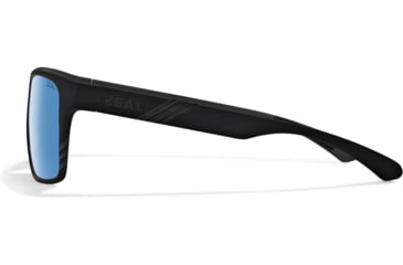 Image of Zeal Optics Brewer Plant-Based Rectangular Polarized Sunglasses, Gloss Black/Horizon Blue, Medium, 11850
