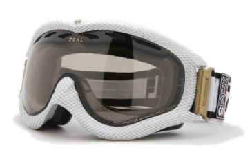 Image of Zeal Optics Detonator Ski Goggles, Carbon Matte White Frame and Polarized Automatic Optimum Lens DT4SPPW