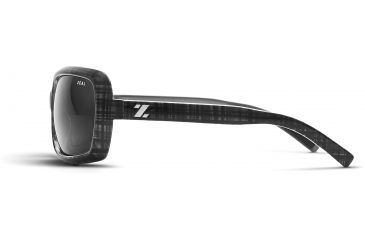 Image of Zeal Optics Felicity Womens Sunglasses, Black Plaid Frame and Polarized Dark Grey Lens 10396
