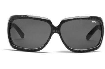 Image of Zeal Optics Felicity Womens Sunglasses, Black Plaid Frame and Polarized Dark Grey Lens 10396