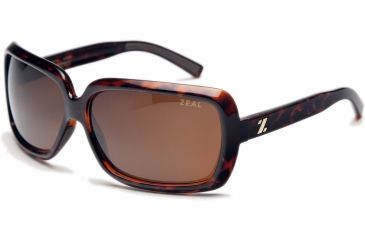 Image of Zeal Optics Felicity Womens Sunglasses, Demi Tortoise Frame and Polarized Copper Lens 10026