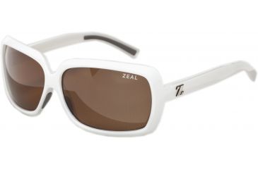 Image of Zeal Optics Felicity Womens Sunglasses, White Gloss Frame and Polarized Copper Lens 10025