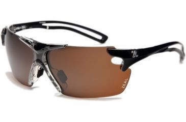Image of Zeal Optics Helix Sunglasses, Black Gloss Frame and Polarized Copper Lens 10053