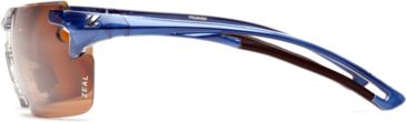 Image of Zeal Optics Helix Sunglasses, Blue Gloss Frame and Polarized Copper Lens 10055