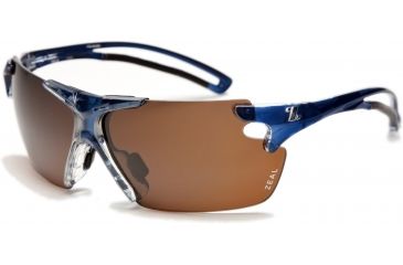 Image of Zeal Optics Helix Sunglasses, Blue Gloss Frame and Polarized Copper Lens 10055